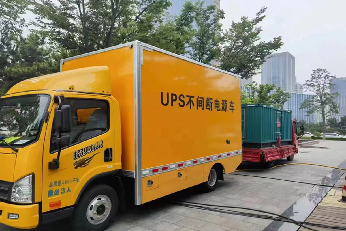 娄烦发电机租赁施工现场