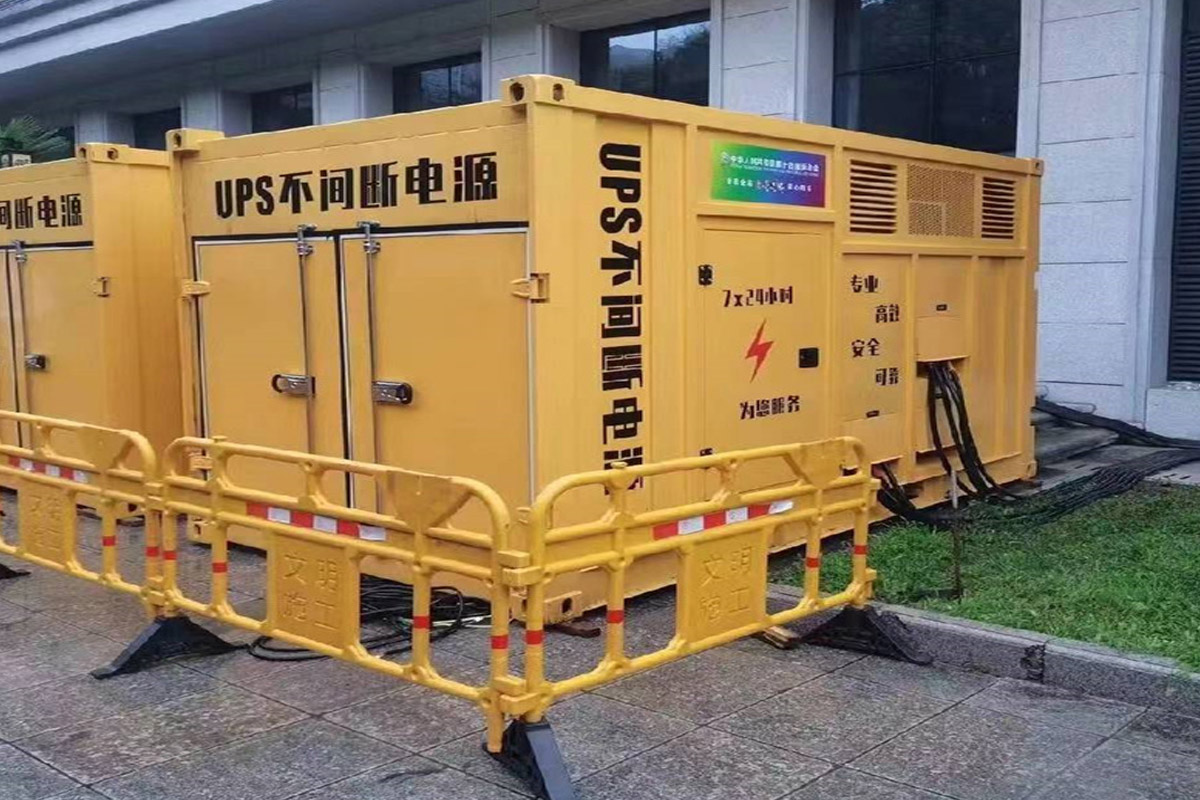 娄烦发电机租赁施工现场