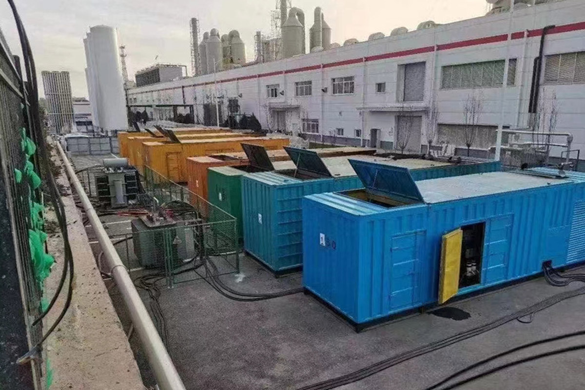 娄烦发电机租赁施工现场